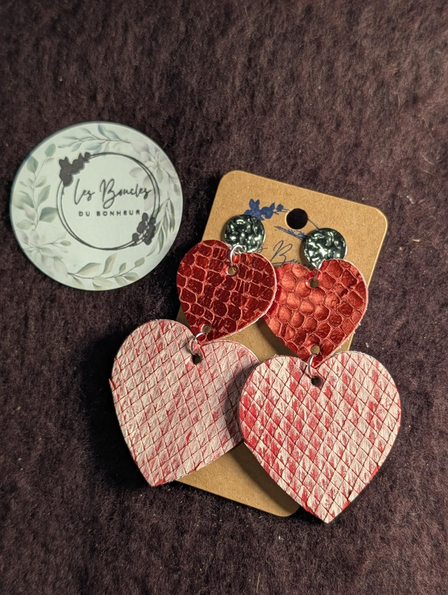 Boucles d'oreilles Marie Laure rouge ml038