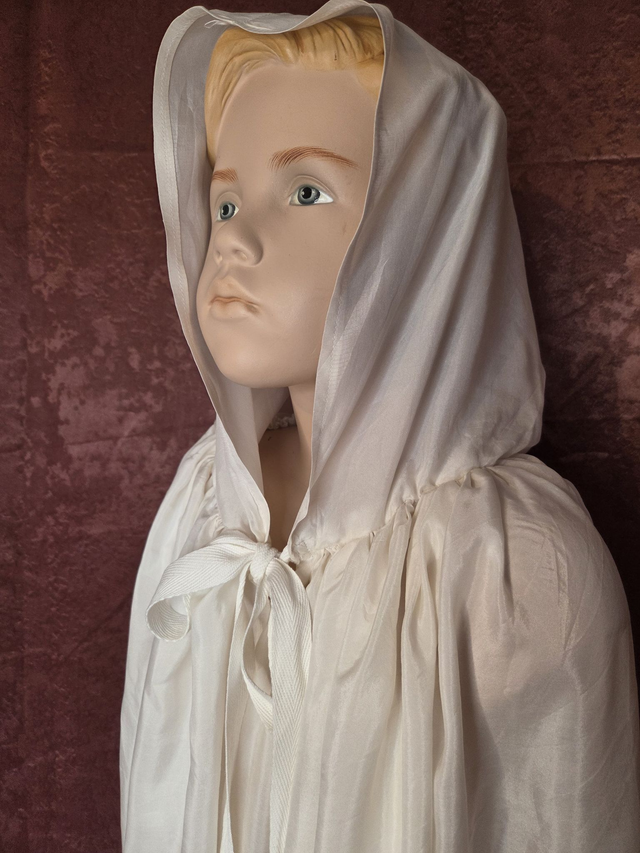 Cape de déguisement blanche à ruban blanc