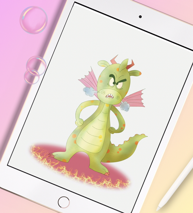 Illustration personnalisée - 1 personnage + 1 objet/élément de décors simple/élément de la nature