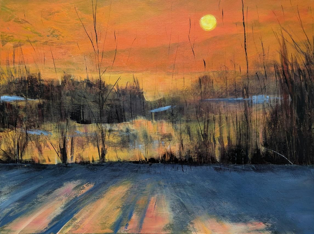 Sunrise in the snow
