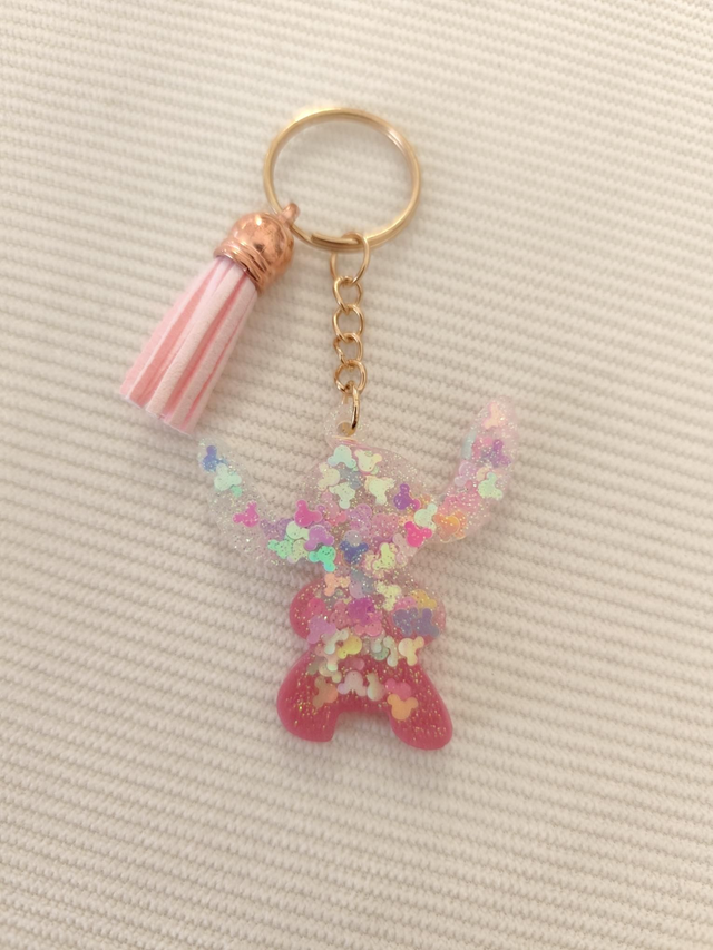Porte clé stitch résine 