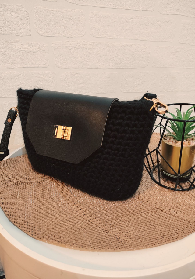 Sac bandoulière élégant noir