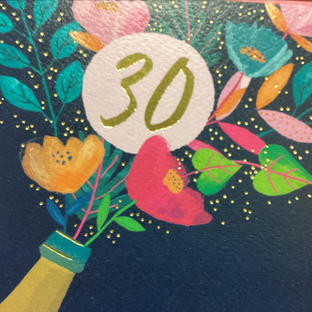Birthday Age 30th (Flowers in bottle) GB