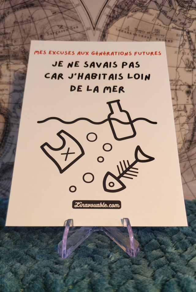 CARTE "JE NE SAVAIS PAS CAR J'HABITAIS LOIN DE LA MER"