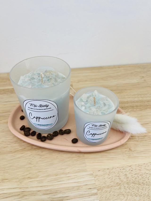 Bougie Quartz rose : Cappuccino