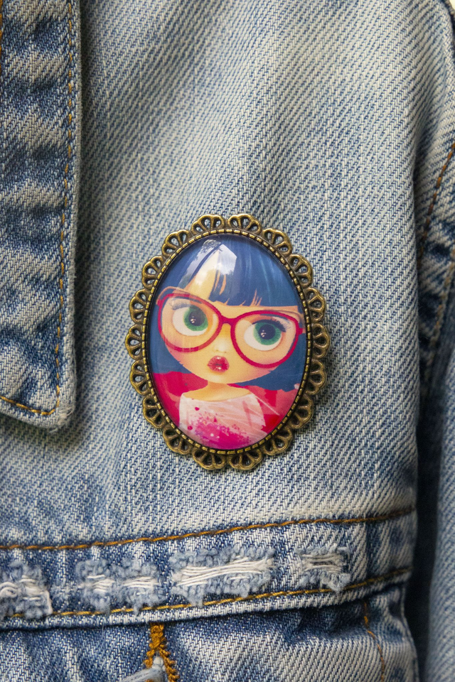 Broche bijou pour veste femme EMIE