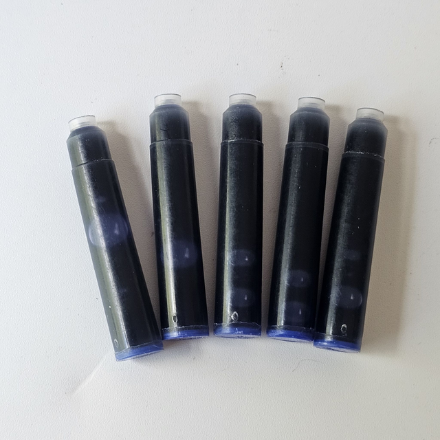 Black Fountain Pen Ink Cartridges - Pack of 5