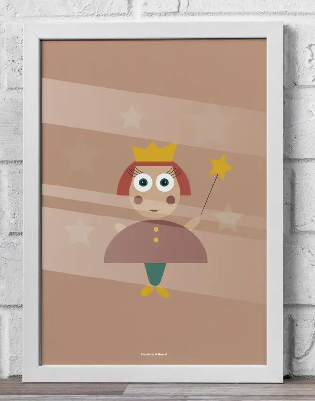 01 - Carte postale enfant princesse