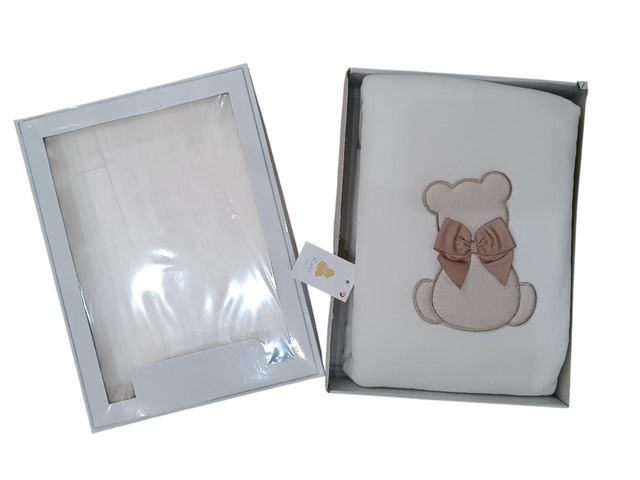 Couverture ecru nounours