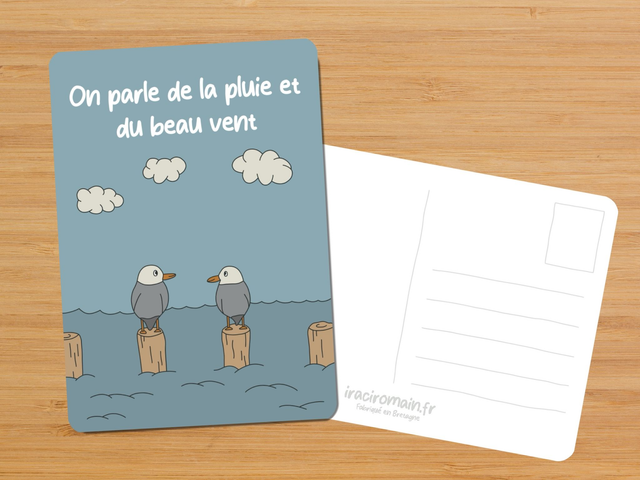 Carte postale " On parle de la pluie et du beau vent "