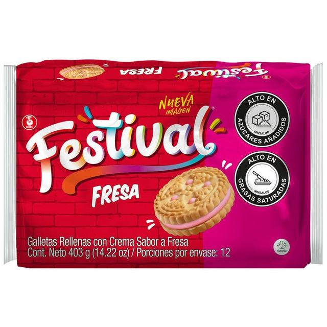 Galletas Festival  Fresa 12pack