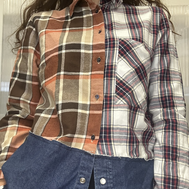 Reworked tartan shirt