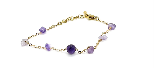 Bracelet fin Améthyste 