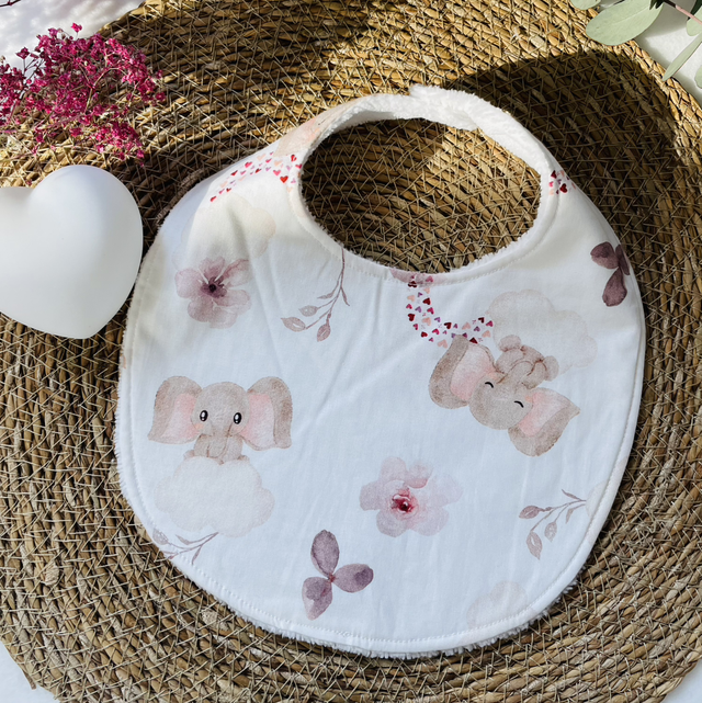 Bavoir bébé fille personnalisable 6/12 mois 