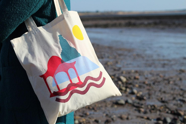 Screen Printed Tote Bag of Dundee | Bandstand, Law Hill