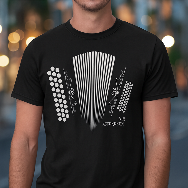 T-shirt “Air Accordéon” – Le style pour ceux qui jouent sans instrument !