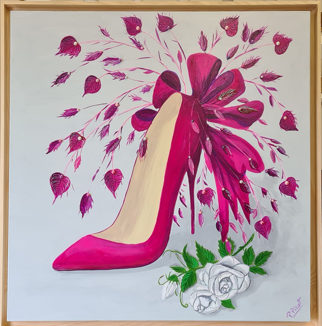 l&#039;escarpin &quot;Lido&quot; rose 80x80