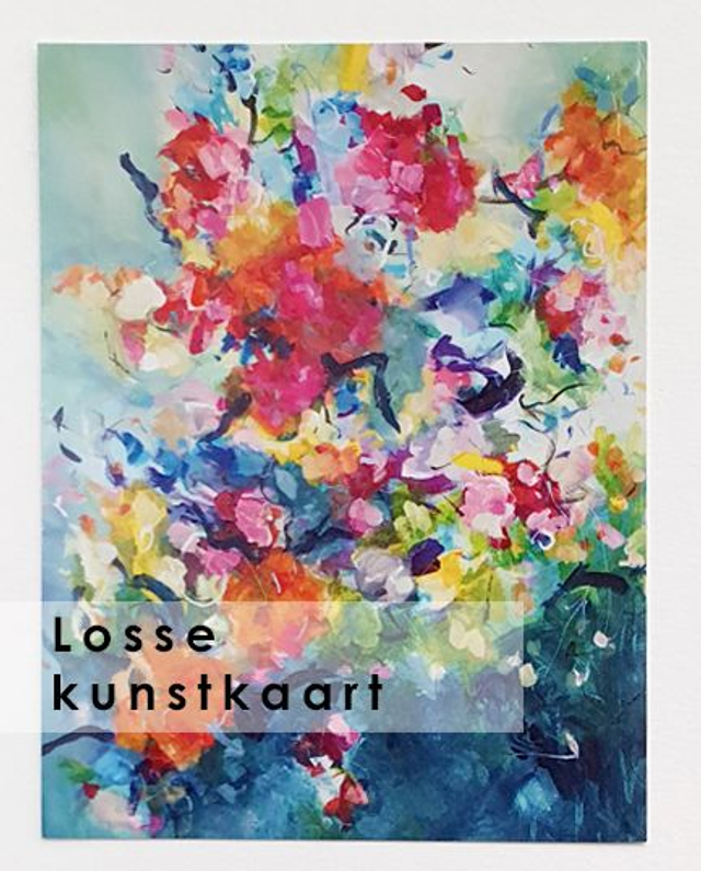 Losse kaart met envelop wit - painting out loud