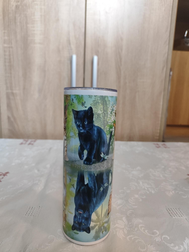 20 oz Thermobecher Katzen, Tiger, Leopard, Panther ca. 600ml