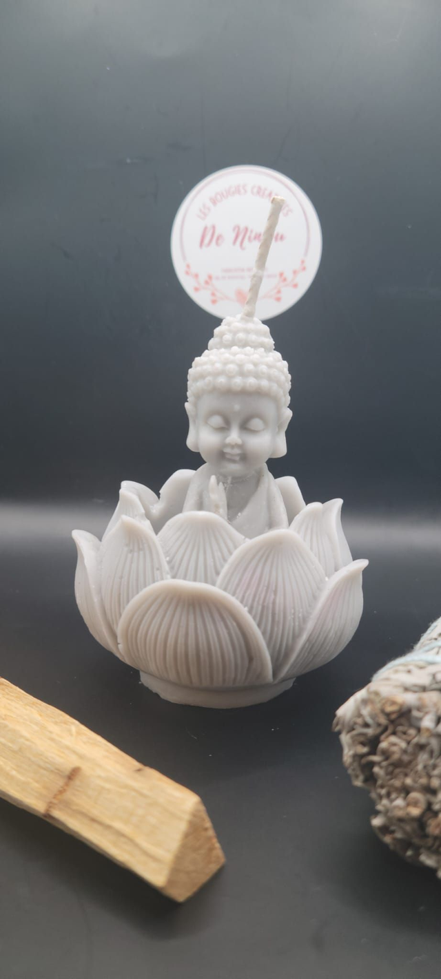 Bougie de méditation lotus