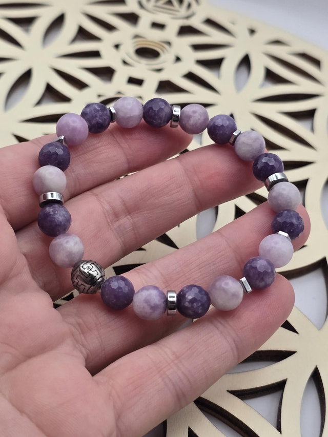 Bracelet Lépidolite 0,8 cm