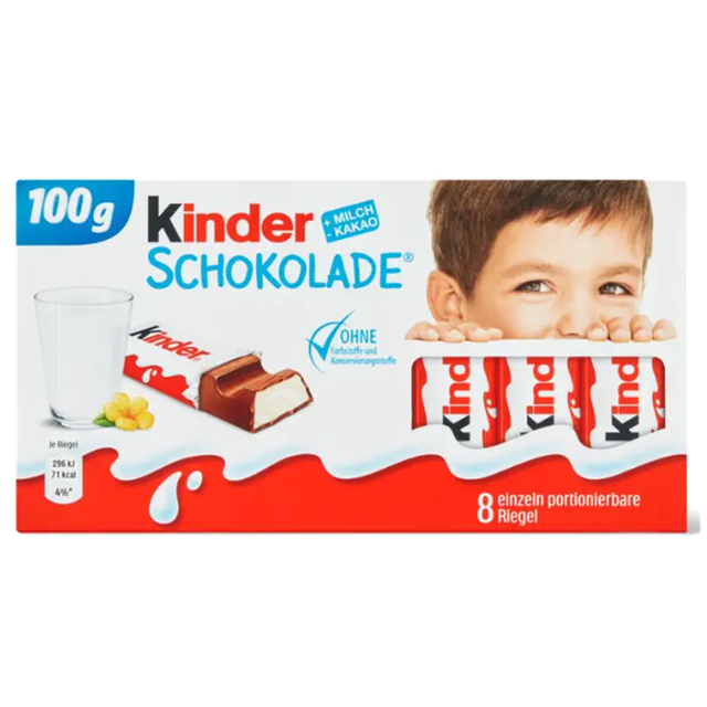 Kinder Milchschokolade Riegel 8x12.5g