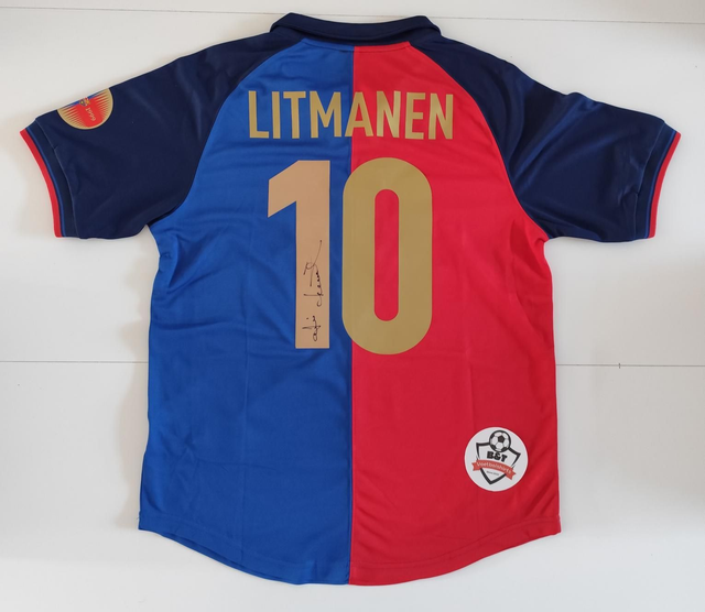 Gesigneerd Jari Litmanen FC Barcelona shirt –