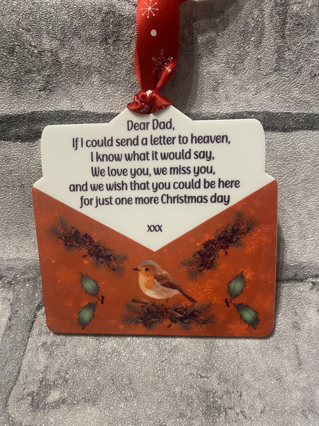 Letter to loved one at Christmas hanger