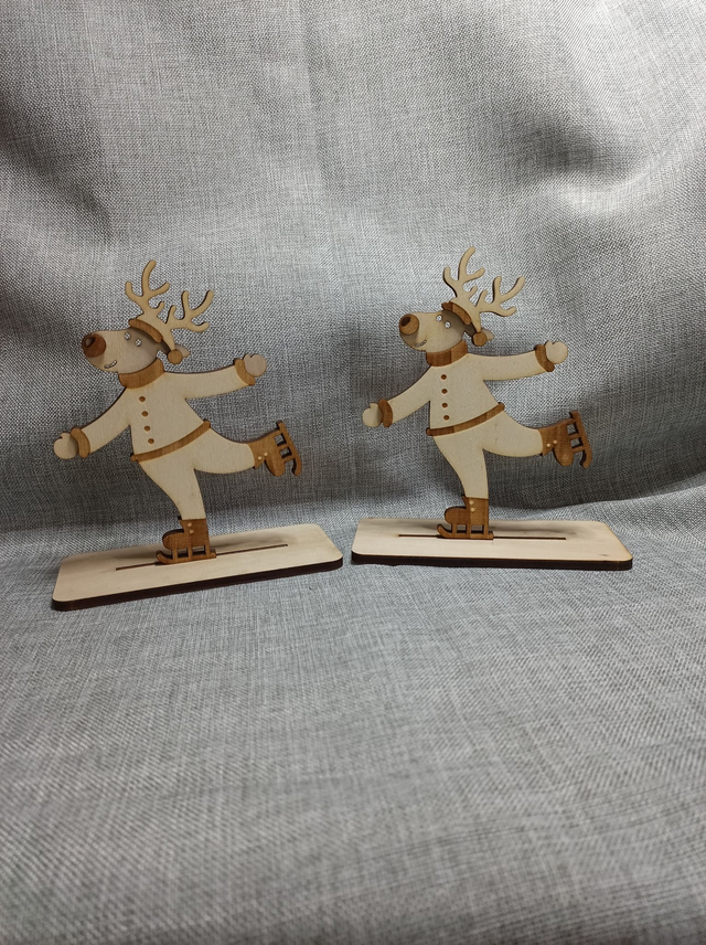 Renne à patins en relief
