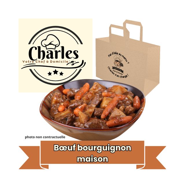 Bœuf bourguignon maison (1 personne)