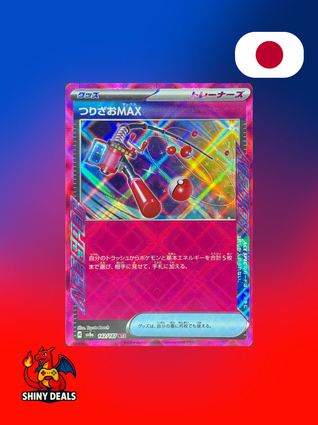 Carte Pokémon Max Canne ACE 142/187 de la série Sv8a Terastal Fest Ex en Japonais