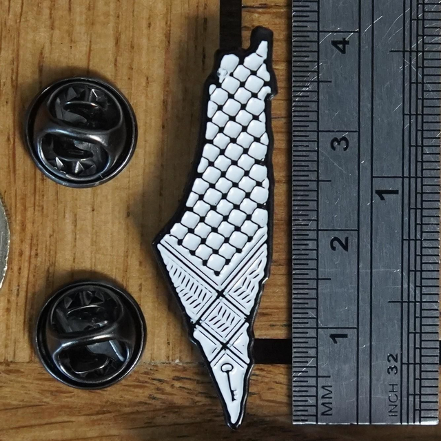 Palestine Keffiyeh Map Pin