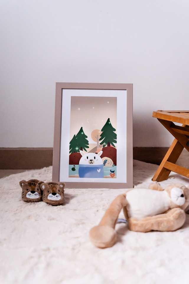 Illustration A4 - Pop bord du lac