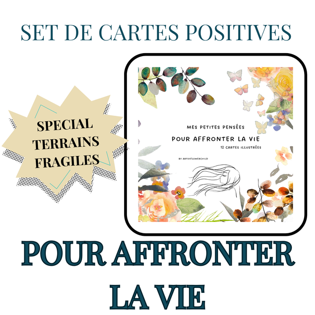 Set de cartes positives « Mes petites pensées pour affronter la vie  »