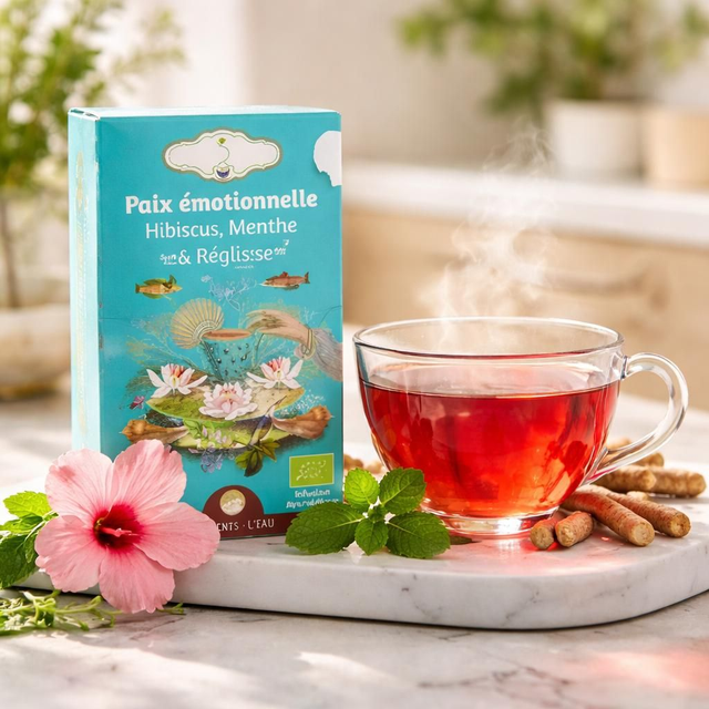 "Paix émotionnelle" - Tisane bio - Hibiscus, Menthe, Réglisse