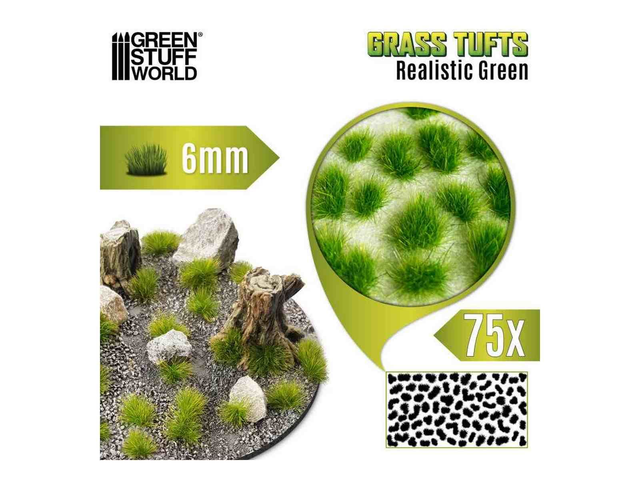 Touffes d'herbe - Tuft 6 mm - Vert Réaliste GSW 10669
