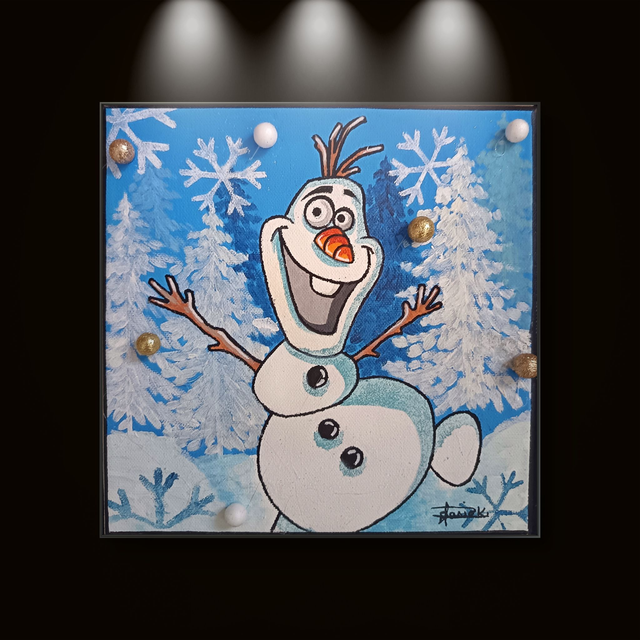 Tableau sur Toile &quot;Olaf&quot; La Reine des Neiges - Disney