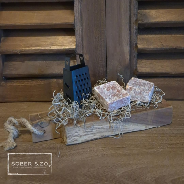 Kadosetje met teakhouten plankje