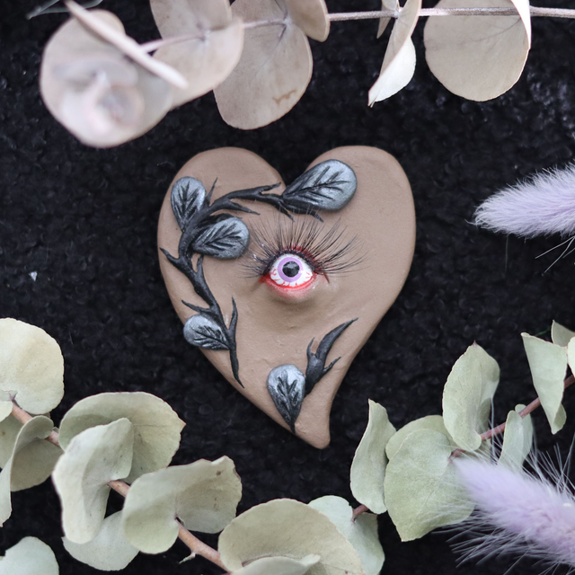 Cœur sacré mini épineux taupe