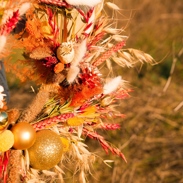 Couronne Noël Sauvage — Couronne de Noël en fleurs séchées | YSSEJ DESIGN