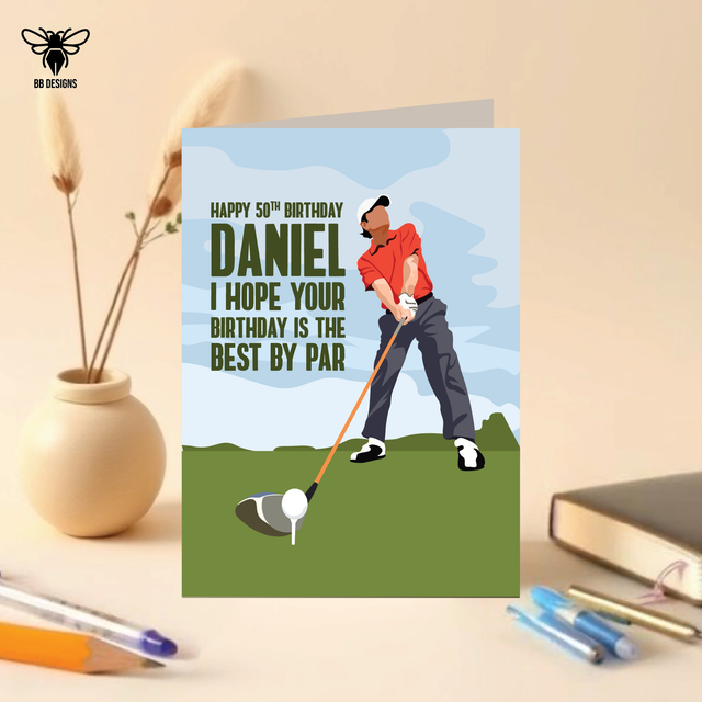 Golf - Birthday Card