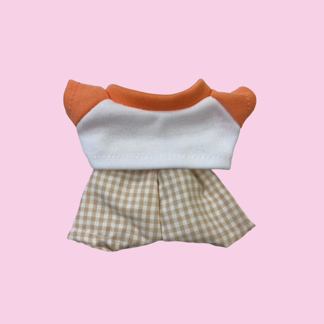 17cm Doll Costume (Orange Pyjama)