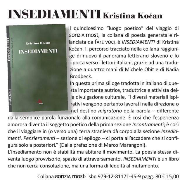 Kristina Kočan, "INSEDIAMENTI", qudulibri 2026 