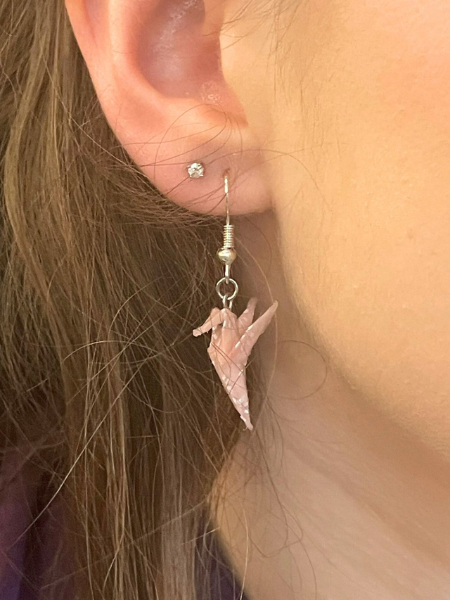 Boucles d'oreilles courtes "Colibri"
