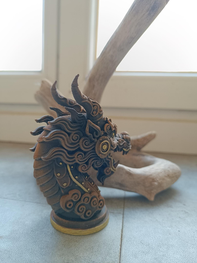 Figurine Dragon Asiatique – Tête de Dragon – 8 cm