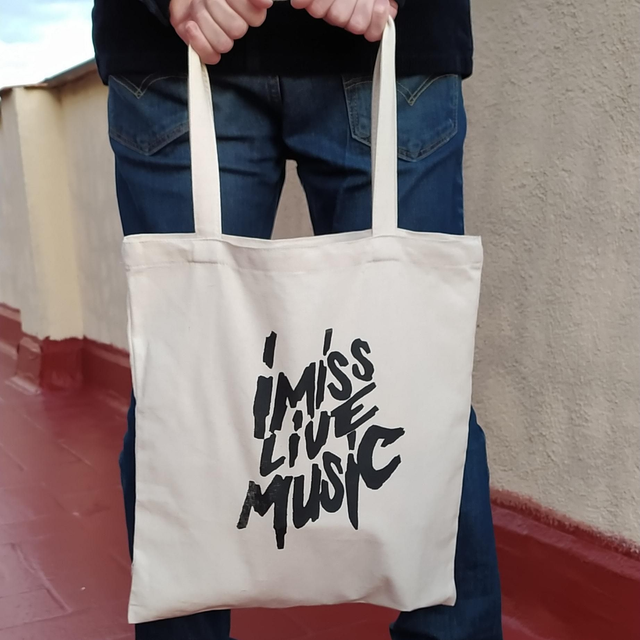 I MISS LIVE MUSIC TOTE BAG 