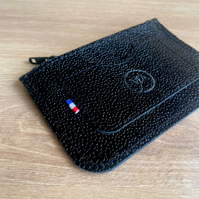 Porte cartes / porte monnaie Noir texture galucha