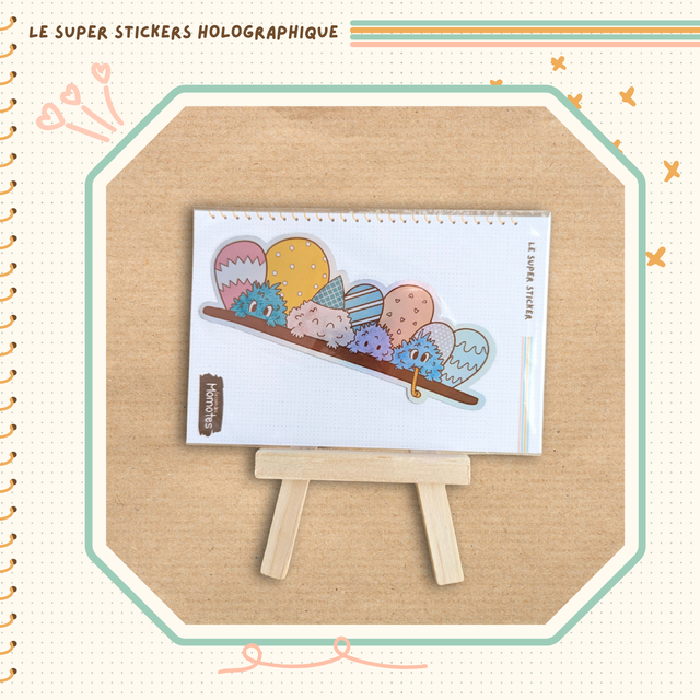 Stickers Holographique Party momotes