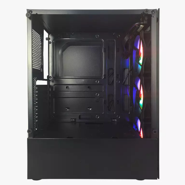 Gabinete COM FAN RGB LED 17-59 Pc Gamer Vidro Frontal E Lateral Temperado