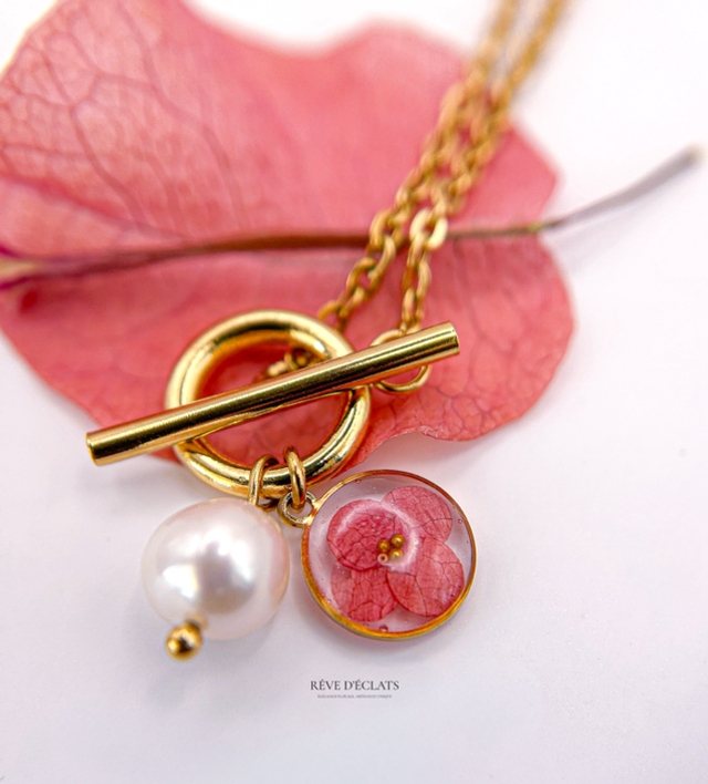 Chaîne de cheville - Fleur de bougainvillier